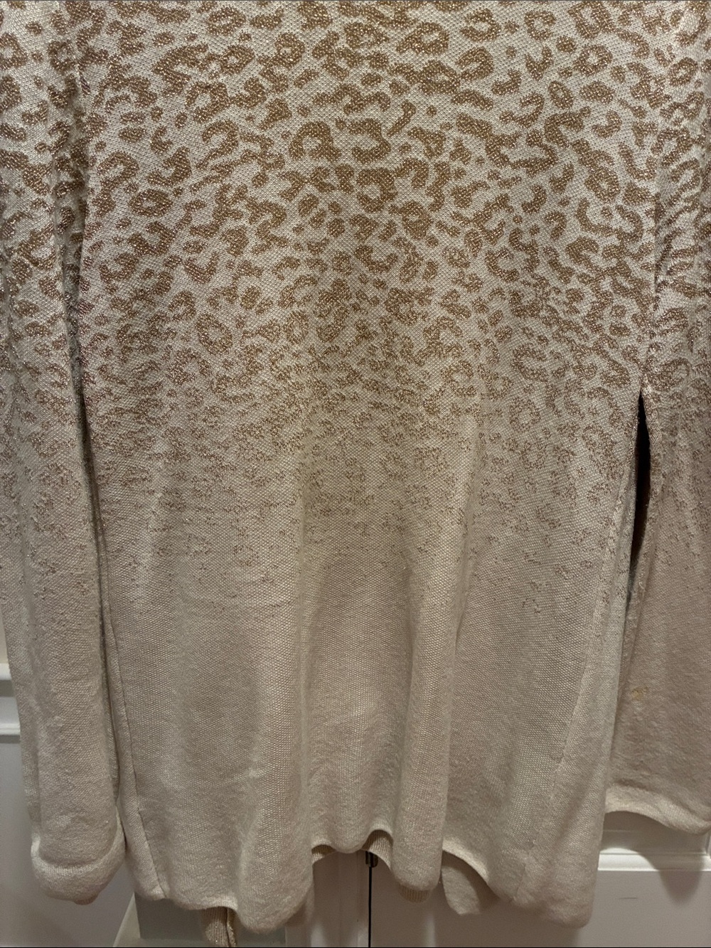 Ruby Rd. Cream and Tan Leopard-Print Open-Front Cardigan - Picture 11 of 11